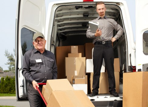 Removal team preparing a flat move in Kennington