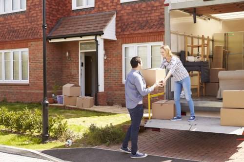 Assistance with carrying furniture in a Kennington student move