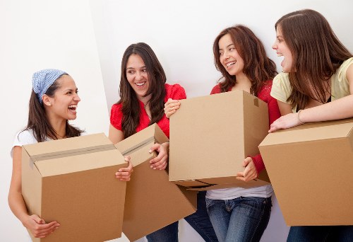 Household packing boxes and protective supplies ready for a move in Kennington