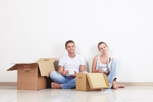 Careful lifting of household items during a same day move