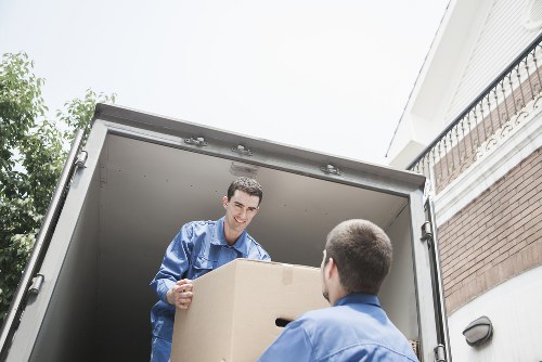 Furniture and boxes loaded into a moving truck in Kennington